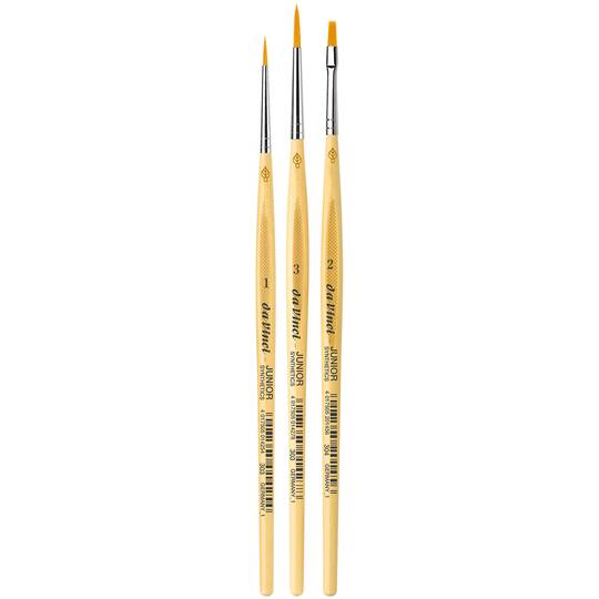 da Vinci JUNIOR Synthetics 3 Piece Flat Brush Set